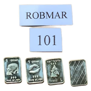 Robmar-USA-Lote De 3 Lingotes De 1g De Plata Pura 0,999-N°101