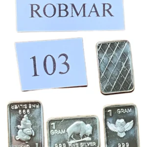 Robmar-USA-Lote De 3 Lingotes De 1g De Plata Pura 0,999-N°103