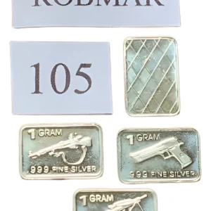 Robmar-USA-Lote De 3 Lingotes De 1g De Plata Pura 0,999-N°105