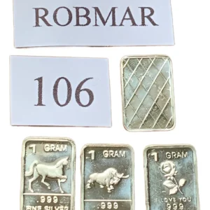 Robmar-USA-Lote De 3 Lingotes De 1g De Plata Pura 0,999-N°106