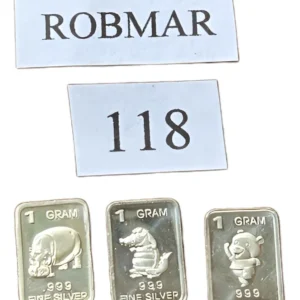 Robmar-USA-Lote De 3 Lingotes De 1g De Plata Pura 0,999-N°118