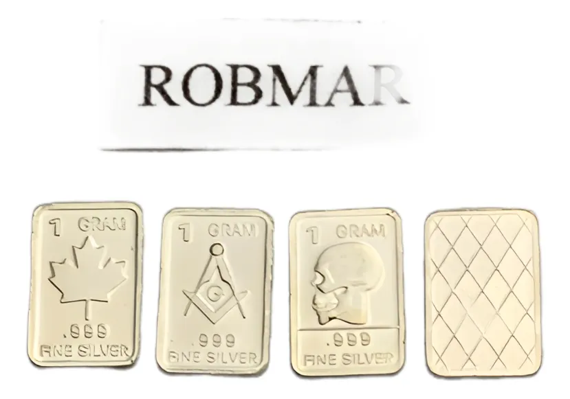 Robmar-USA-Lote De 3 Lingotes De 1g De Plata Pura 0,999-N°129