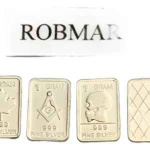 Robmar-USA-Lote De 3 Lingotes De 1g De Plata Pura 0,999-N°127