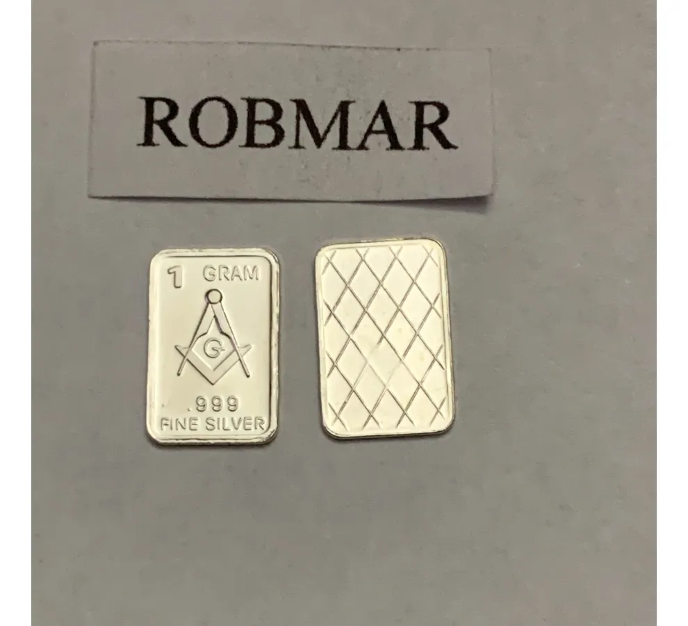 Robmar-USA-Lote De 3 Lingotes De 1g De Plata Pura 0,999-N°129 - Imagen 3