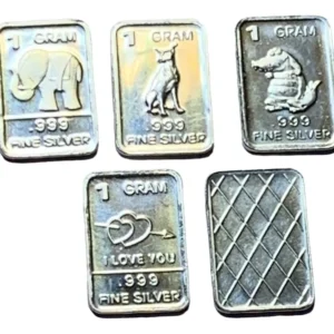 Robmar-USA-Lote De 4 Lingotes De 1g De Plata Pura 0,999-N°226-total 4 gramos de plata