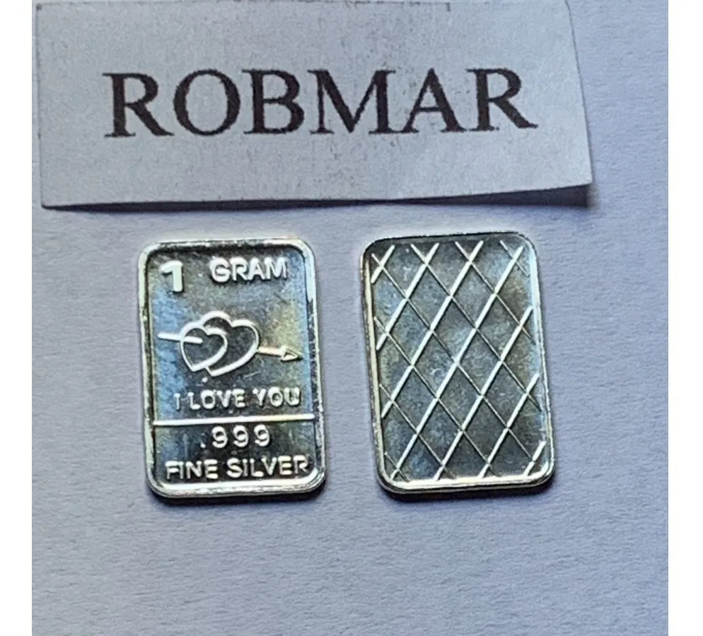 Robmar-USA-Lote De 4 Lingotes De 1g De Plata Pura 0,999-N°226-total 4 gramos de plata - Imagen 4