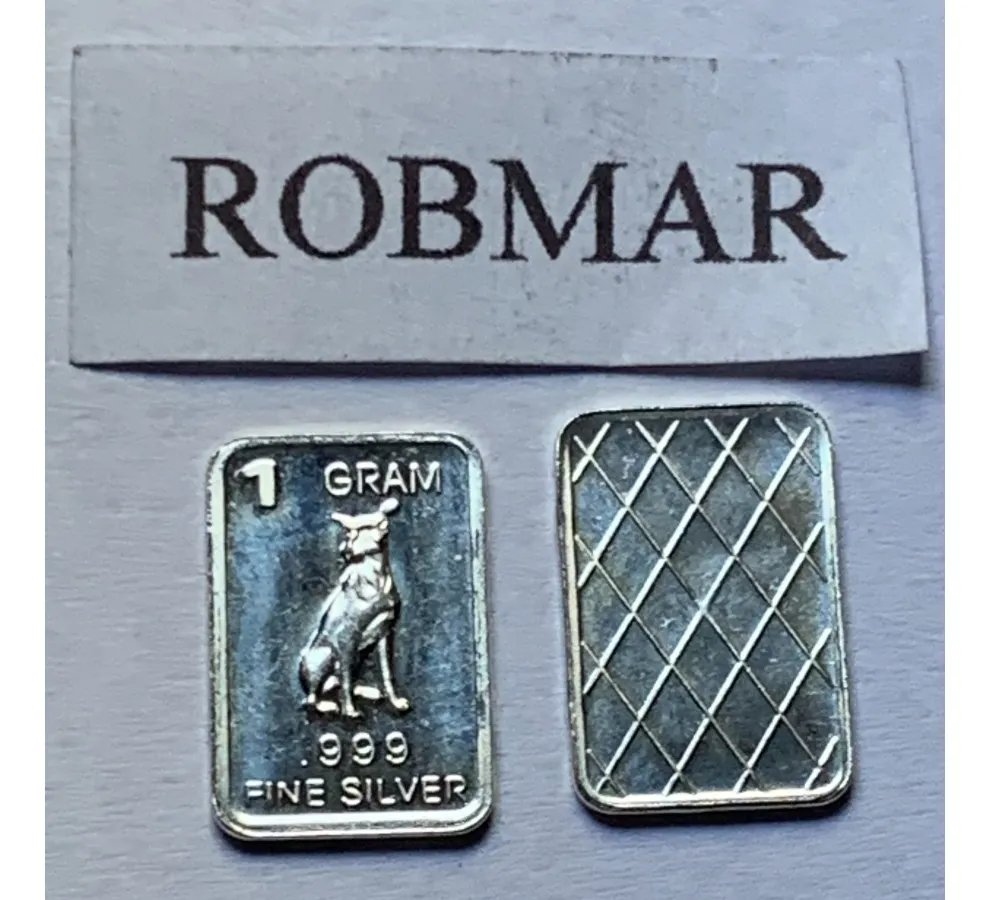 Robmar-USA-Lote De 4 Lingotes De 1g De Plata Pura 0,999-N°226-total 4 gramos de plata - Imagen 5
