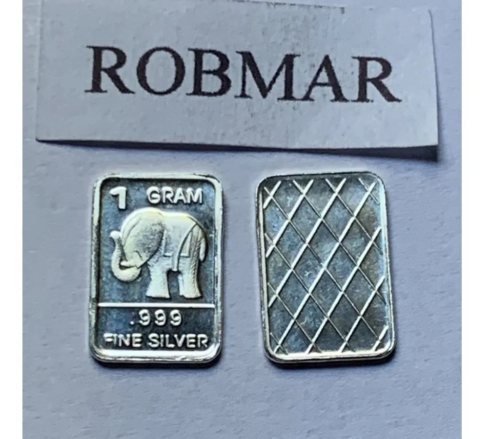 Robmar-USA-Lote De 4 Lingotes De 1g De Plata Pura 0,999-N°226-total 4 gramos de plata - Imagen 6