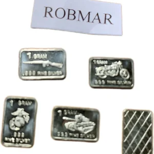 Robmar-USA-Lote De 4 Lingotes De 1g De Plata Pura 0,999-N°205