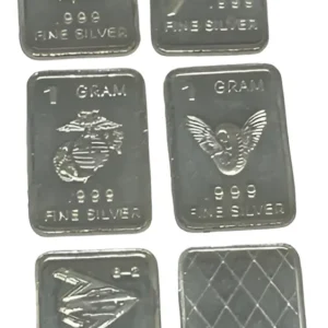 Robmar-USA-Lote De 5 Lingotes De 1g De Plata Pura 0,999-N°209