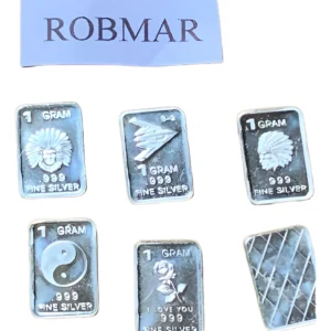 Robmar-USA-Lote De 5 Lingotes De 1g De Plata Pura 0,999-N°210