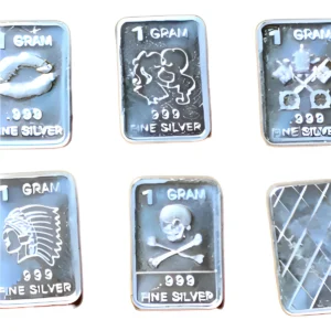 Robmar-USA-Lote De 5 Lingotes De 1g De Plata Pura 0,999-N°214