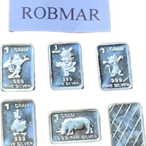 Robmar-USA-Lote De 5 Lingotes De 1g De Plata Pura 0,999-N°215