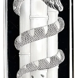 Robmar-Suiza-Lingote Pamp-10g Plata Pura 999-Víbora-Blister Sellado-Numerado-Pintado