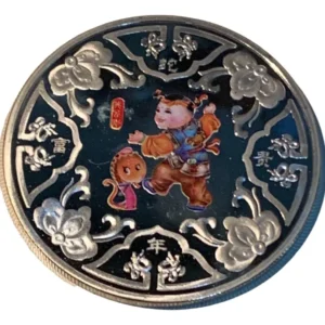 Robmar-Moneda China Conmemorativa 50 Cm-2013 -3-bañada En Plata-999