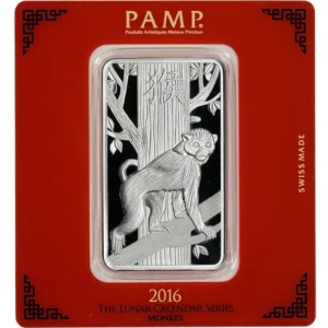 Robmar Suisa Lingote De 100 G.blister De Plata 24 K. El Mono