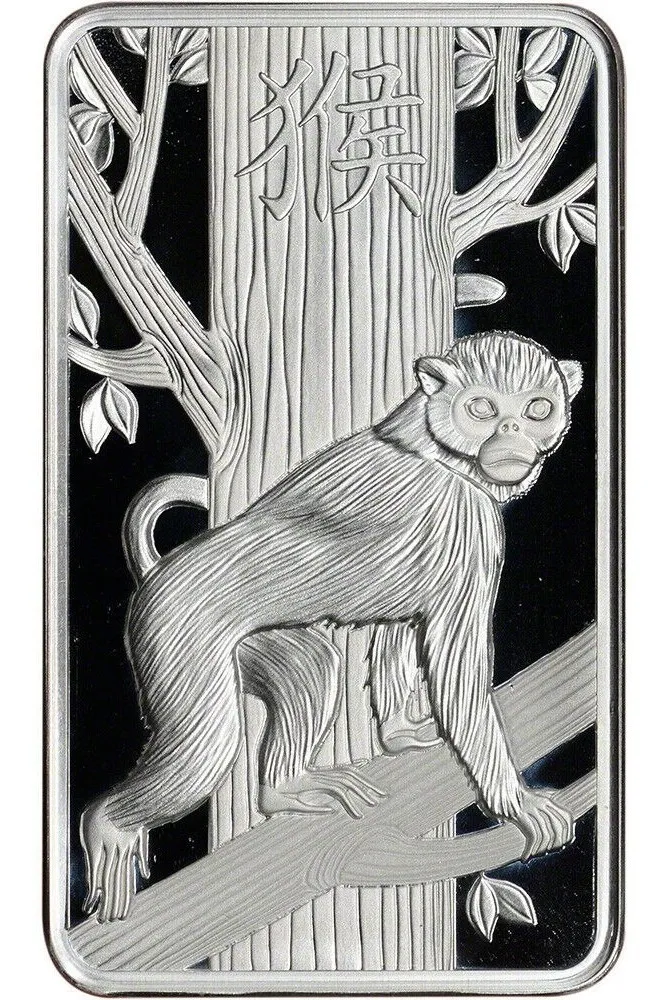 Robmar Suisa Lingote De 100 G.blister De Plata 24 K. El Mono - Imagen 3