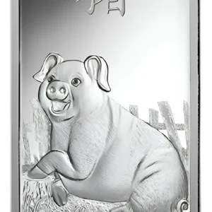 Robmar Suiza Lingote De 100 G Plata Pura Blister 24 K.el año del Cerdo