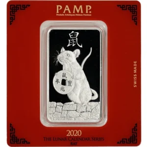 Robmar Suiza Lingote De 100 G.plata Pura Blister 24 K. el año de la Rata