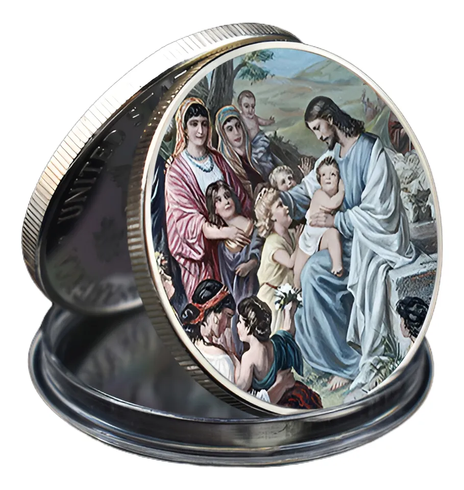 Robmar-USA-Moneda De Cristo En Compania De Niños-En Color