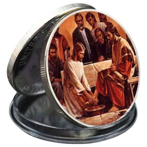 Robmar U.s.a-moneda De Cristo Lavando Los Pies A Creyentes