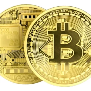 Robmar U.s.a.-bitcoin Bañado En Oro Y Capsula Plástica-2019