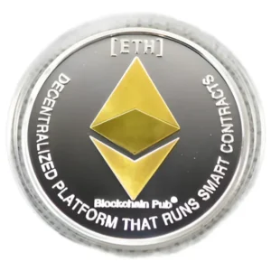 Robmar-USA-ethereum Fisico Bañado Oro Y Plata 2021