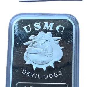 Robmar-USA-Lingote De 10g Plata Pura 24k-N°138-U.S.M.C. Devil Dogs