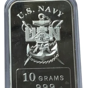 Robmar-USA-Lingote De 10g Plata Pura 24k-N°112-U.S. Simbolo Navy