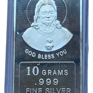 Robmar-USA-Lingote De 10g Plata Pura 24k-N°114-God Bless You