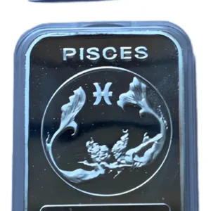 Robmar-USA-Lingote De 10g Plata Pura 24k-N°115-Signo Del Zodiaco-Piscis