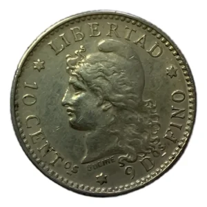 Robmar-Argentina 10 Centavos Patacón Plata 900 2,5 Gramos-año 1882