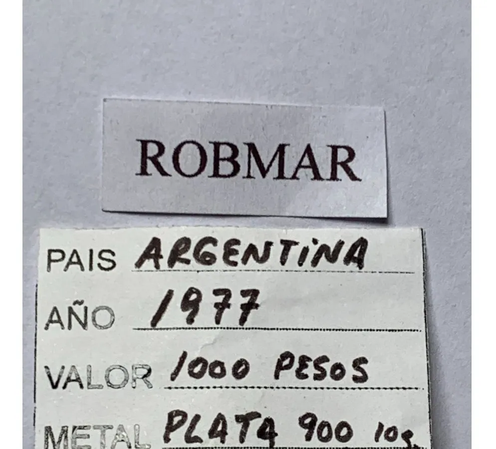 Robmar-Argentina-1000 Pesos Ley 18188-plata 10 G.del Mundial - Imagen 3