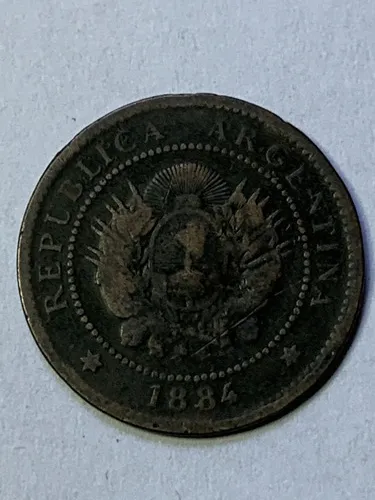 Robmar-Argentina Moneda De 1 Centavo De Patacon Del Año 1884 - Imagen 2