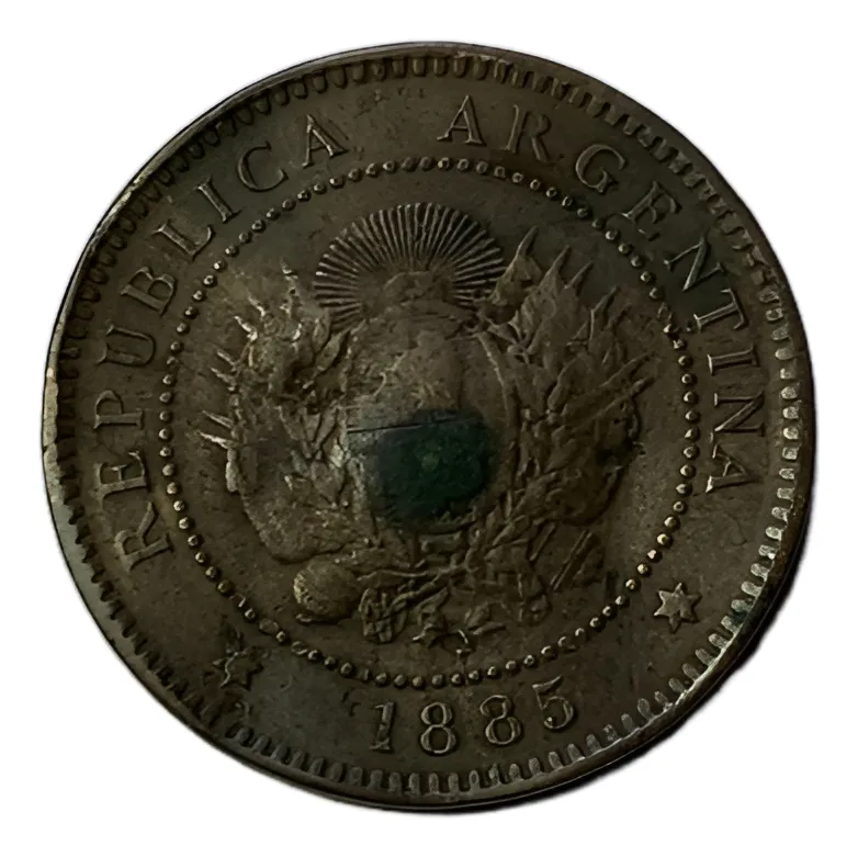Robmar-Argentina Moneda De 1 Centavos De Patacon Del Año 1885 - Imagen 2