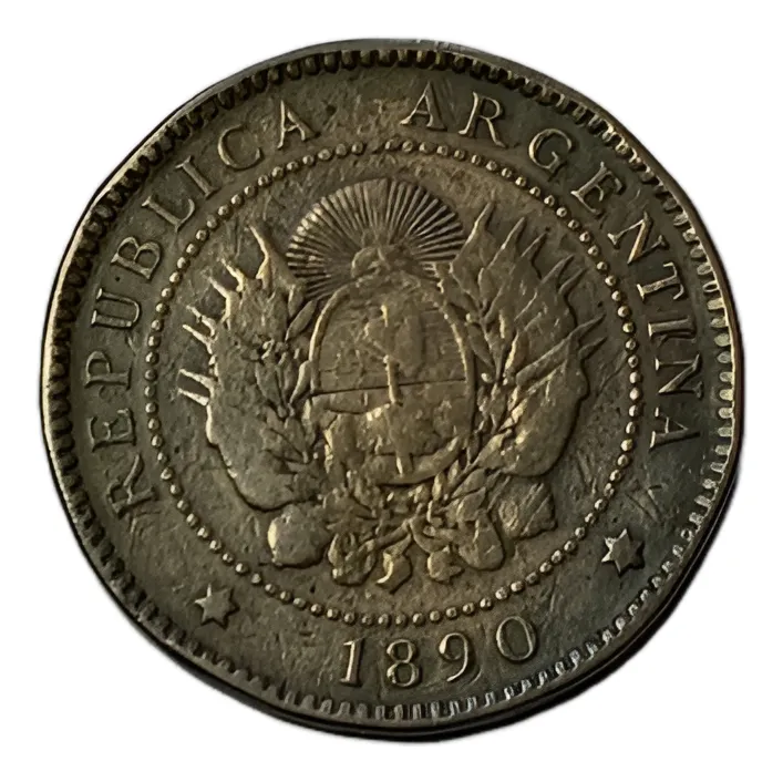 Robmar-Argentina Moneda De 1 Centavos De Patacon Del Año 1890