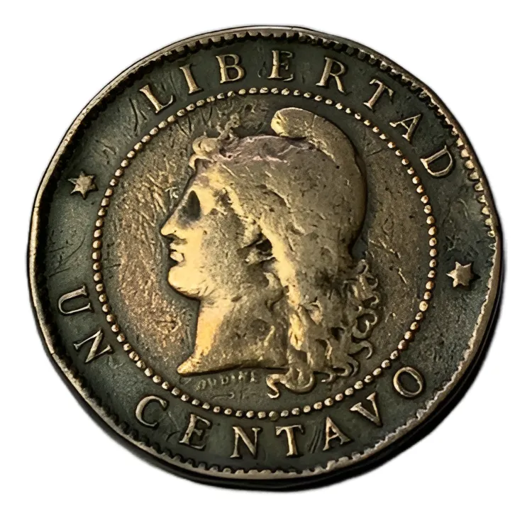 Robmar-Argentina Moneda De 1 Centavos De Patacon Del Año 1890 - Imagen 2