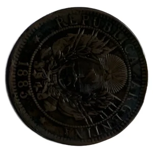 Robmar-Argentina Moneda De 2 Centavos De Patacon Del Año 1883