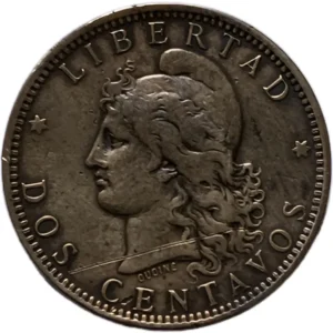 Robmar-Argentina Moneda De 2 Centavos De Patacon Del Año 1888