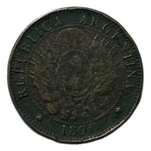 Robmar-Argentina Moneda De 2 Centavos De Patacon Del Año 1890