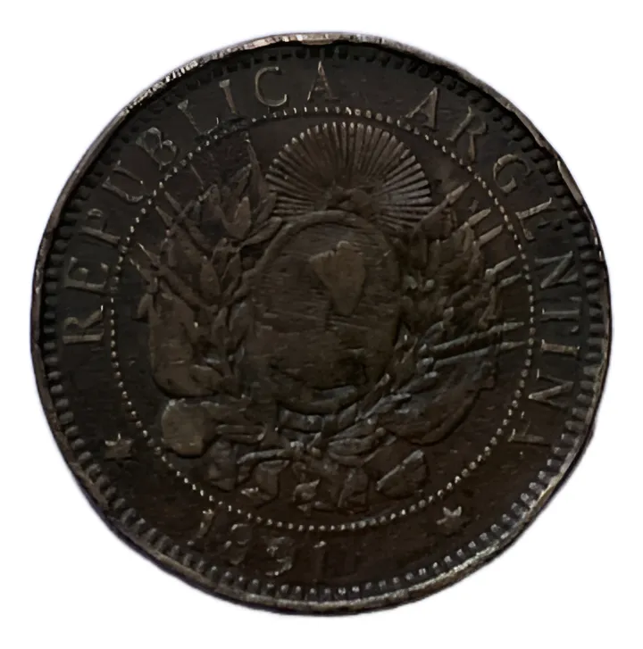 Robmar-Argentina Moneda De 2 Centavos De Patacon Del Año 1891