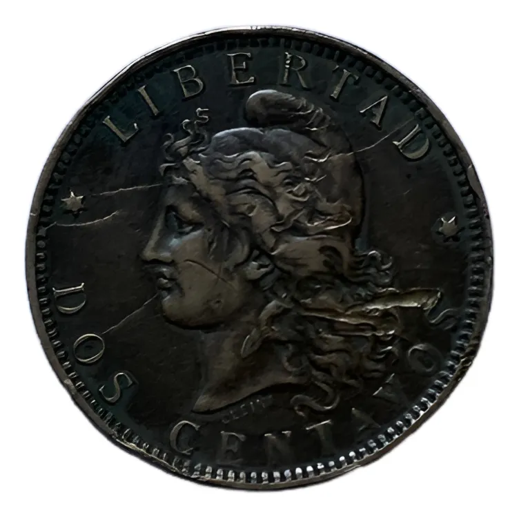 Robmar-Argentina Moneda De 2 Centavos De Patacon Del Año 1892