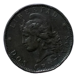 Robmar-Argentina Moneda De 2 Centavos De Patacon Del Año 1893