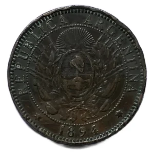 Robmar-Argentina Moneda De 2 Centavos De Patacon Del Año 1894