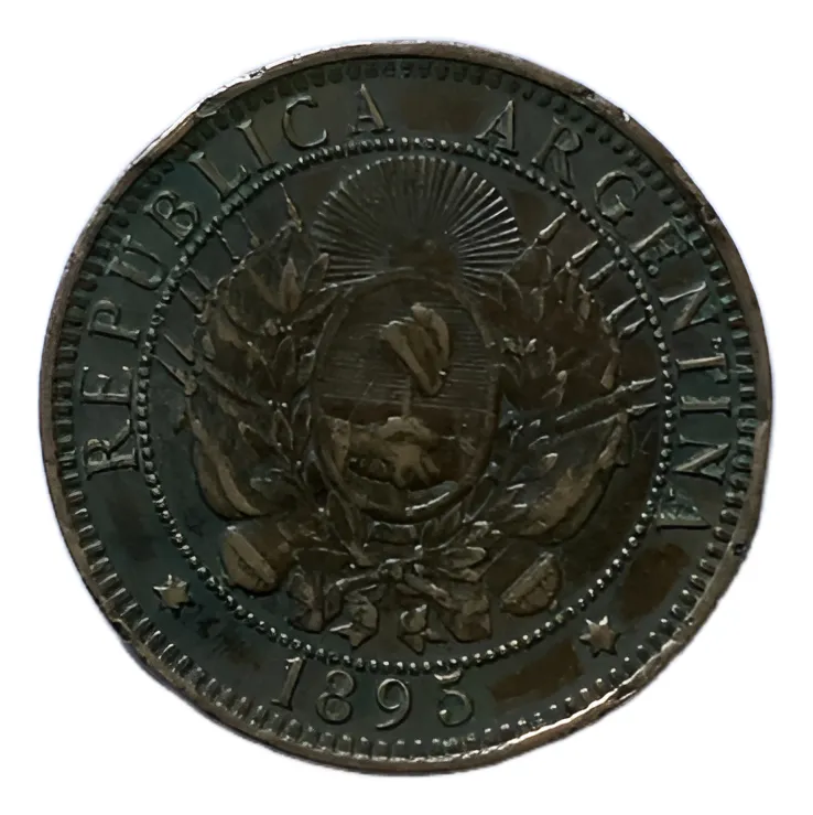 Robmar-Argentina Moneda De 2 Centavos De Patacon Del Año 1895 - Imagen 2