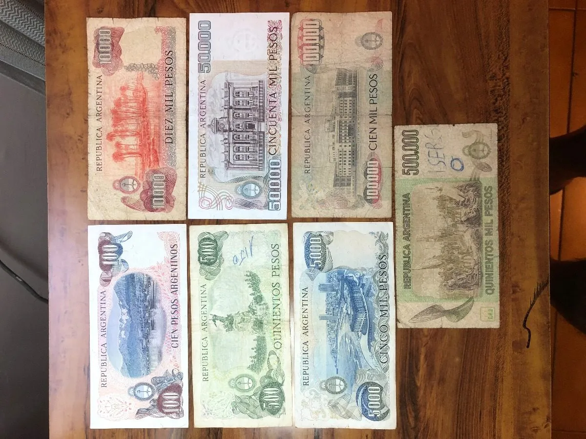 Robmar-Argentina-billete-1970 7 Unidades Colección.sin Ley - Imagen 2