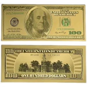 Robmar-billete Coleccionable Usa-u$s.100 Bañado En Oro 24k..