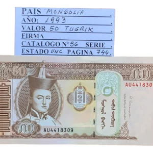 Robmar-billete Sin Circular-mongolia-50 Tugrik Del Año 1993