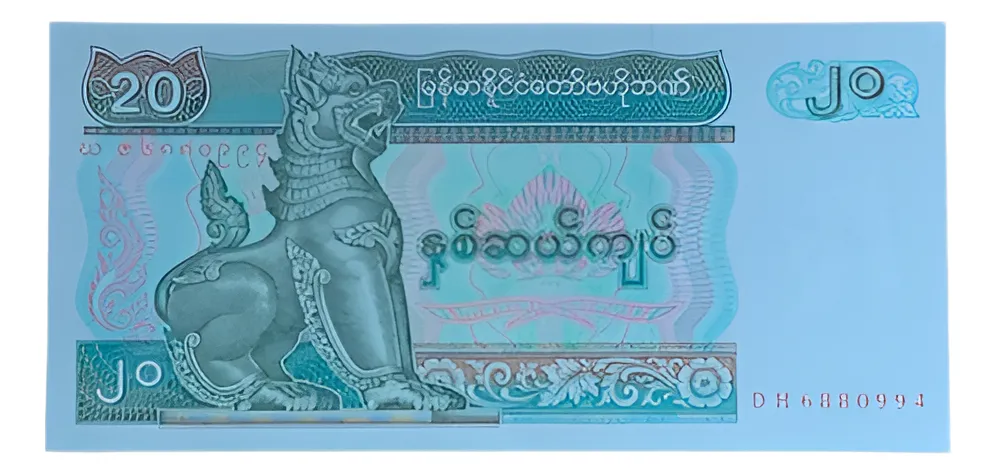 Robmar-billete Sin Circular-myanmar-20 Kyat Del Año 1994