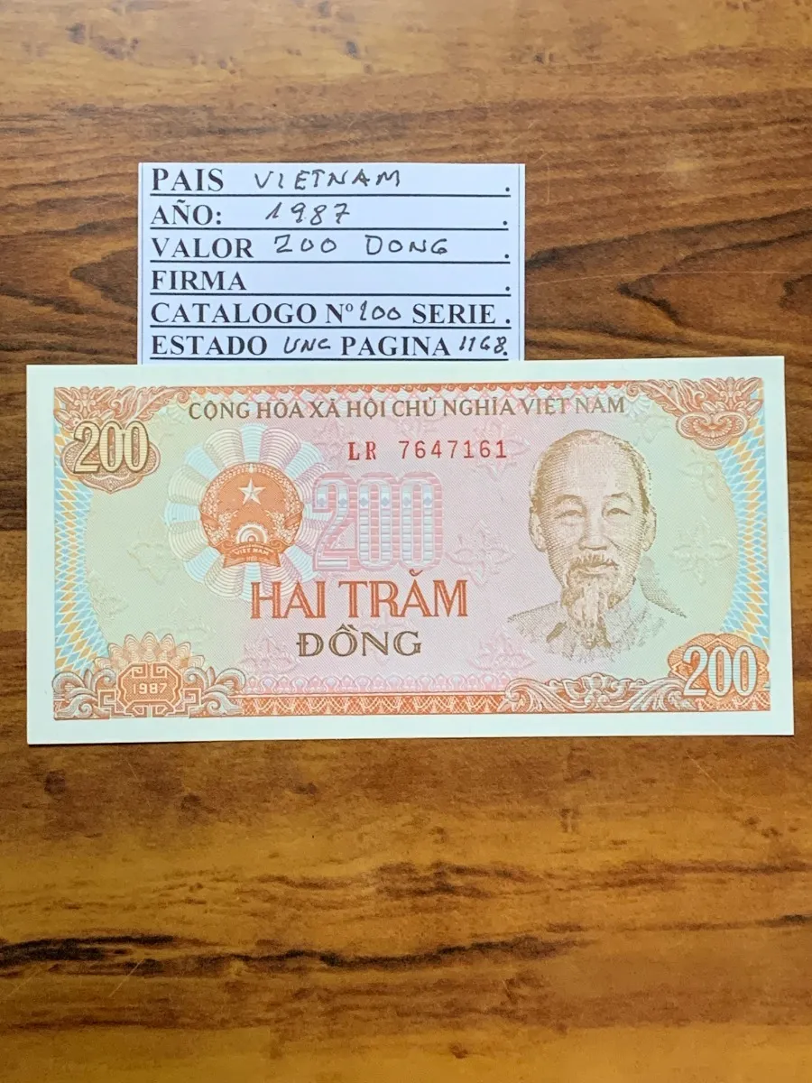 Robmar-billete Sin Circular-vietnam-200 Dong Del 1987 - Imagen 2